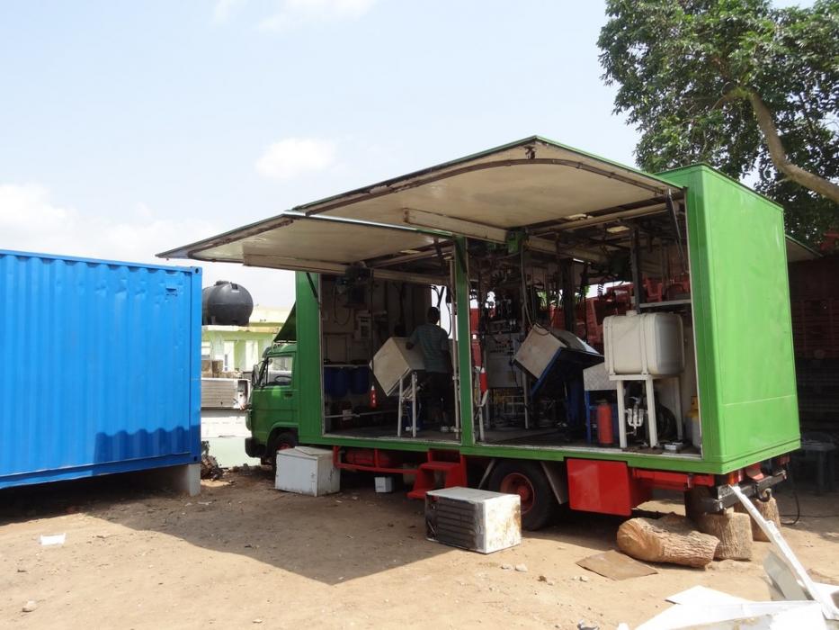 Fridges being recycled at City Waste Management, Accra